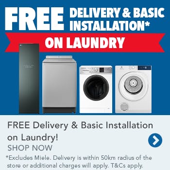 FREE Delivery & Basic Installation on Laundry