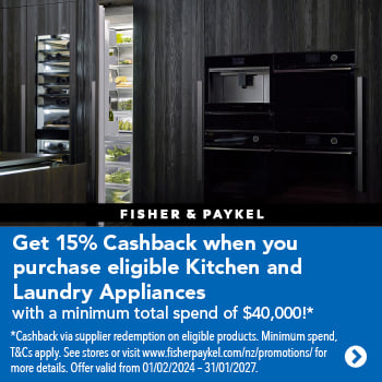 Fisher & Paykel 15% Cashback on Qualifying Kitchen and Laundry Appliances