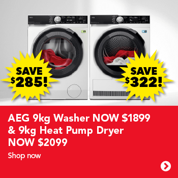 AEG 9kg Washer & 9kg Heat Pump Dryer