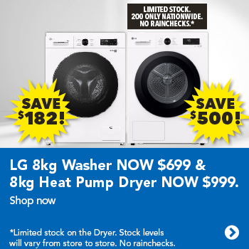 LG 8kg Washer & 8kg Heat Pump Dryer