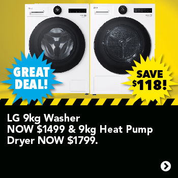 LG 9kg Washer & 9kg Heat Pump Dryer