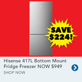 Hisense 417L Bottom Mount Fridge Freezer