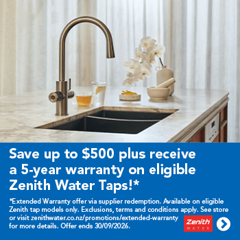 Zenith Save up to $500 PLUS receive a 5 Year warranty on eligible Zenith Water Taps
