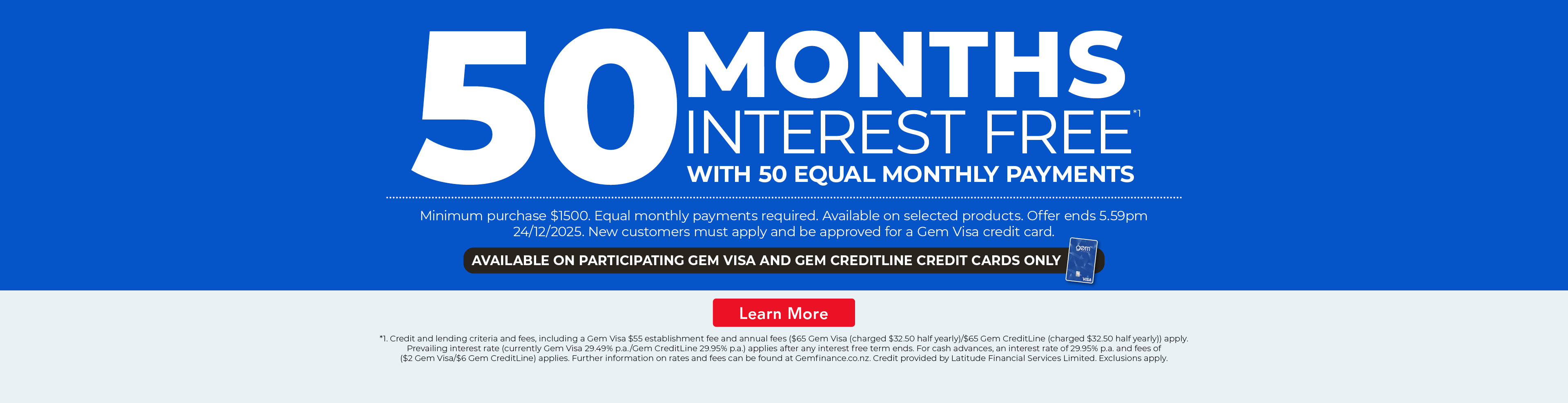 50 Months Interest Free