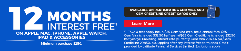 12 Months Interest Free* on Apple Mac, Iphone, Watch, iPad & Accessories