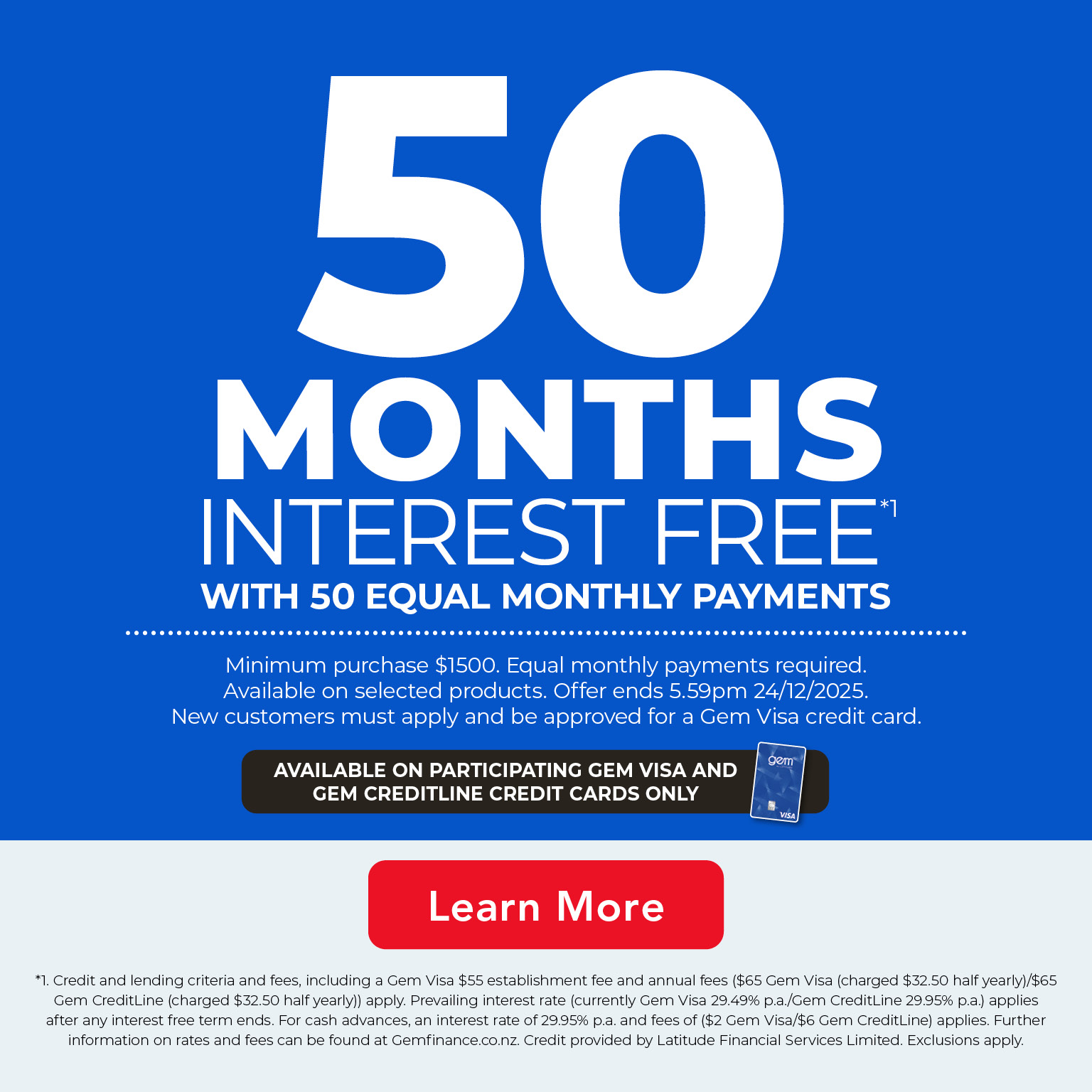 50 Months Interest Free