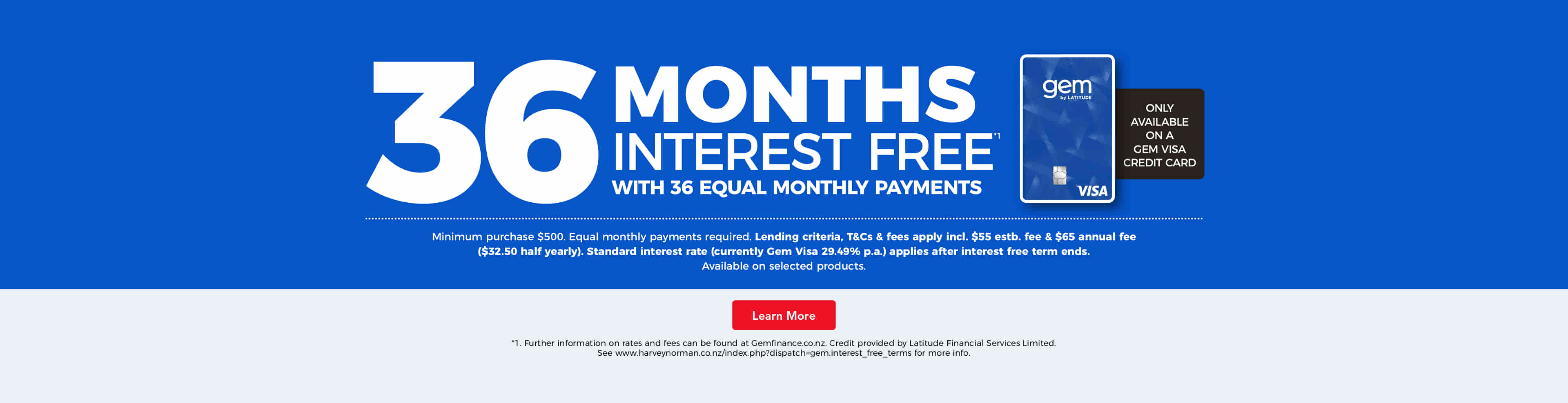 36 Months Interest Free
