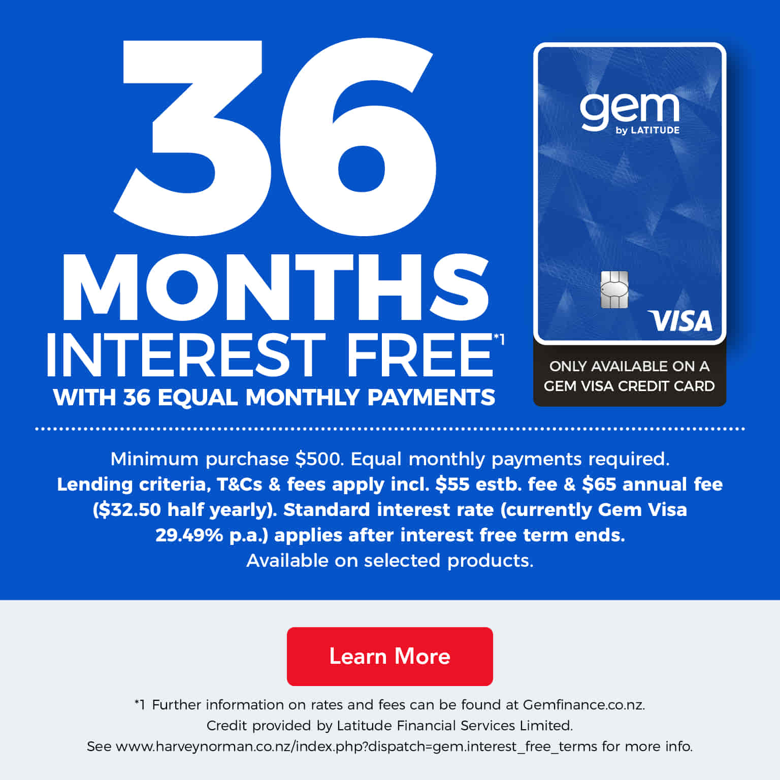 36 Months Interest Free