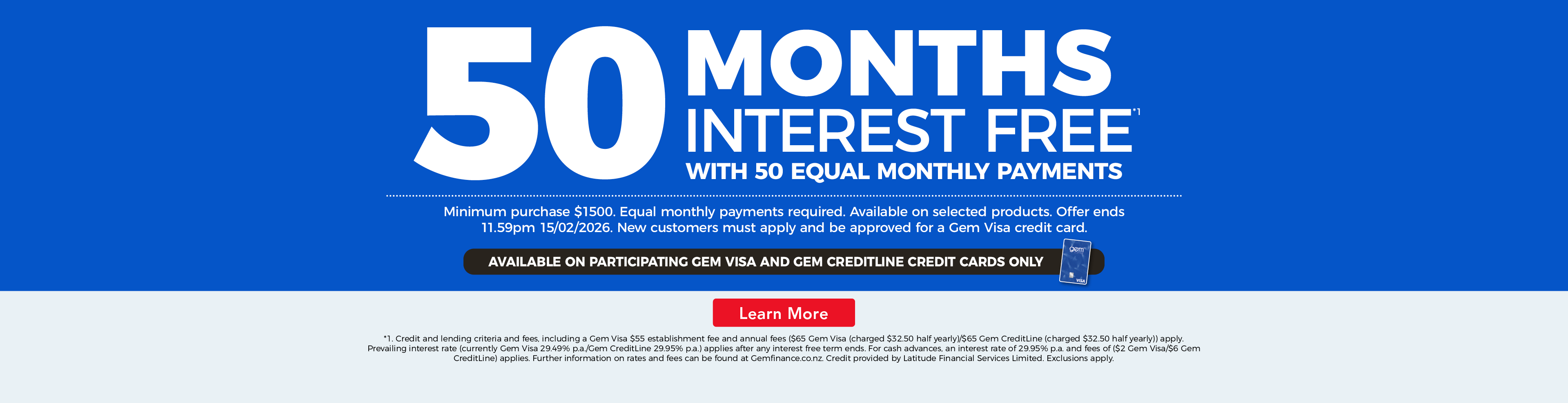 50 Months Interest Free