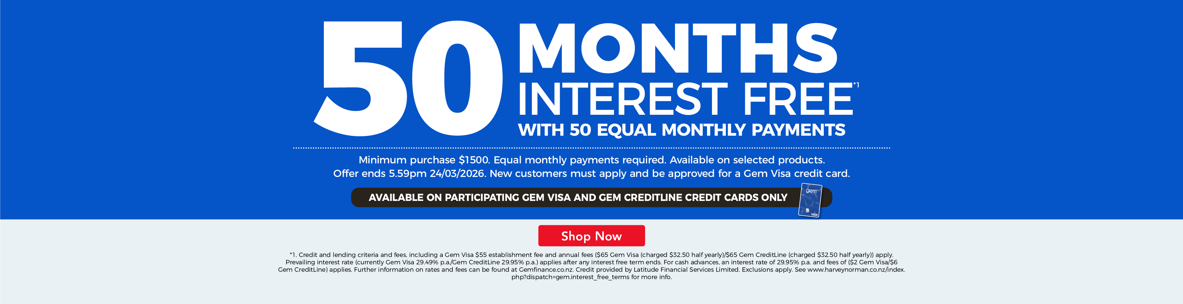 50 Months Interest Free