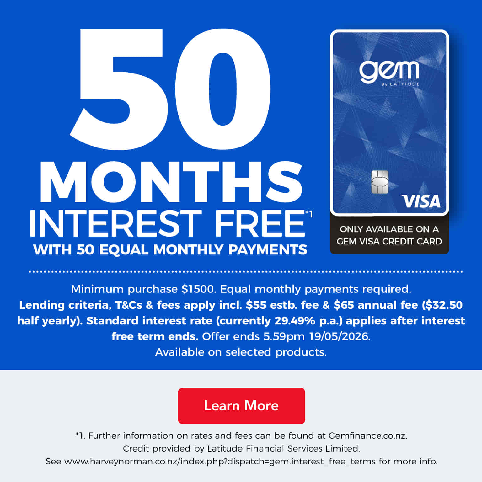 50 Months Interest Free