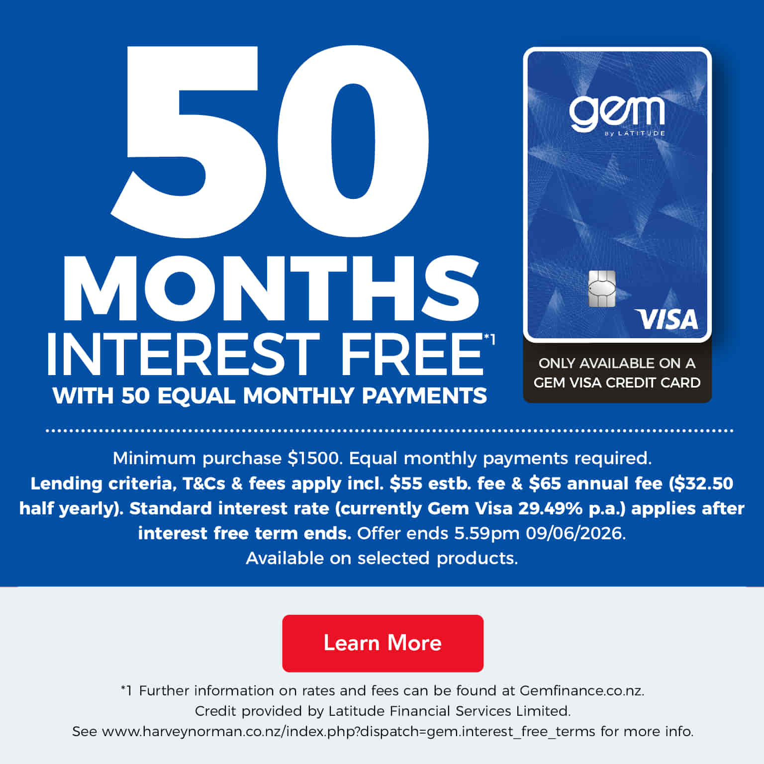 50 Months Interest Free