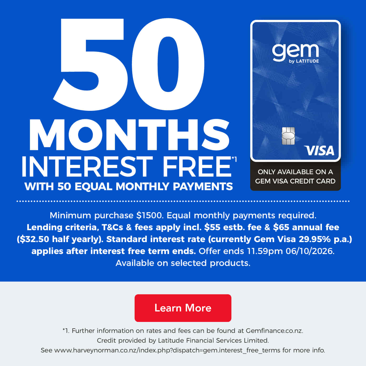50 Months Interest Free