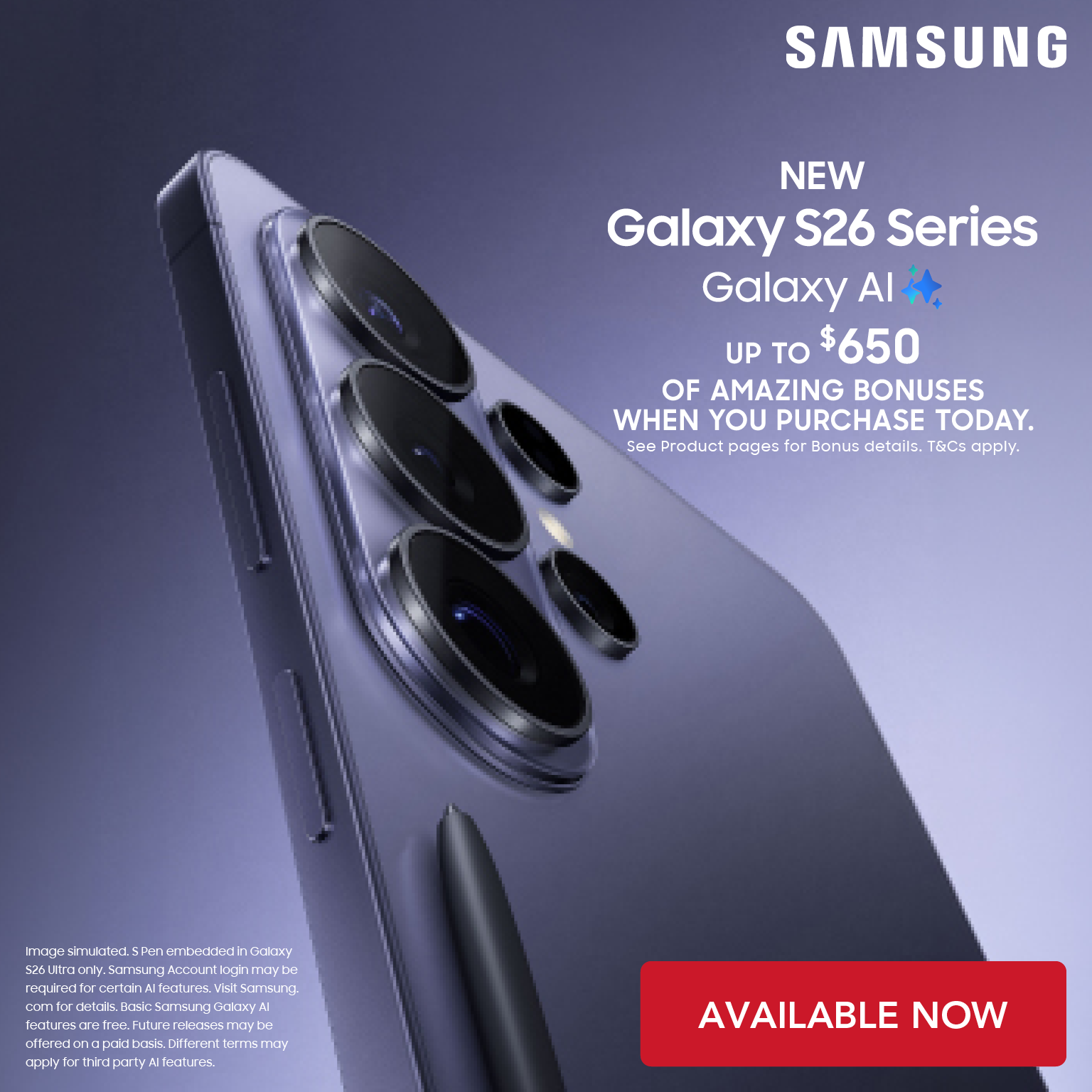 Samsung S26+Buds 4 Out Now