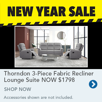 Thorndon 3 Piece Fabric Recliner Lounge Suite