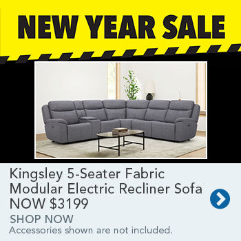 Kingsley 5 Seater Fabric Modular Electric Recliner Sofa