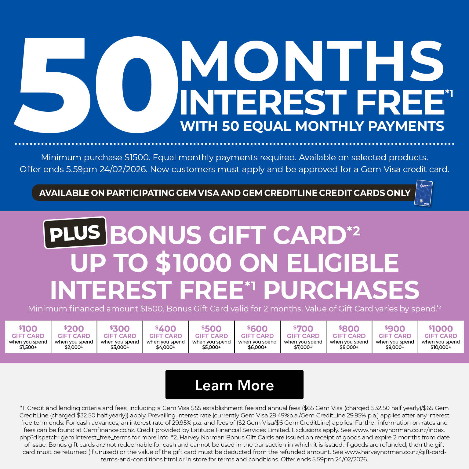 50MIF + Bonus Gift Card