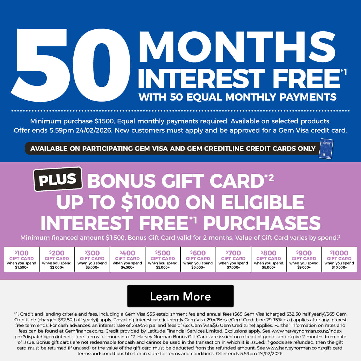 50MIF + Bonus Gift Card