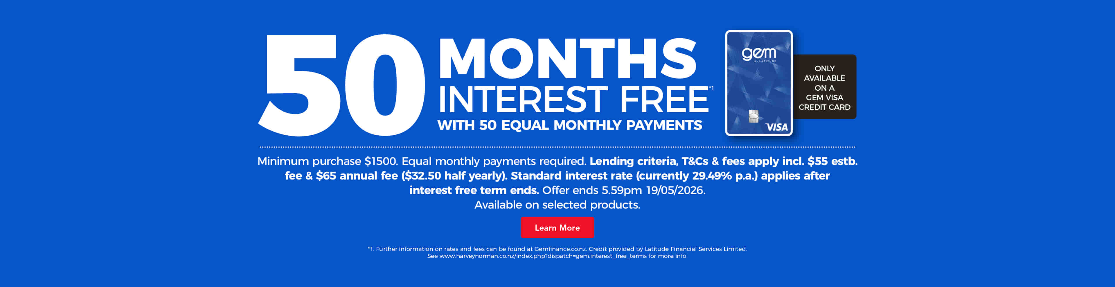 50 Months Interest Free