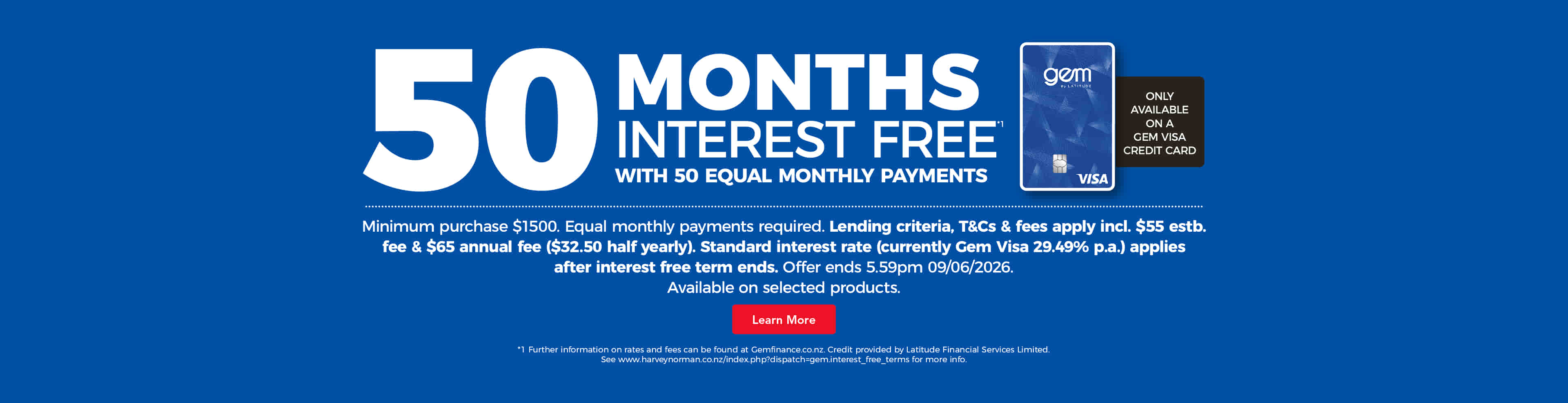 50 Months Interest Free