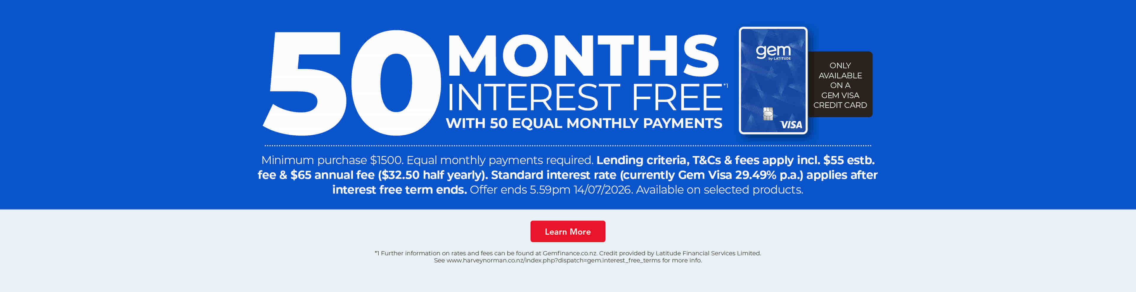 50 Months Interest Free