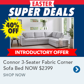 Connor 3-Seater Fabric Corner Sofa Bed