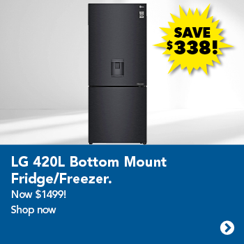 LG 420L Bottom Mount Fridge Freezer